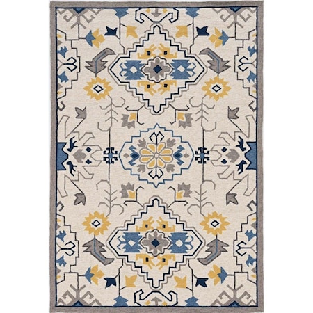 Palacedesigns 2 x 3 ft. Ivory Polypropylene Rug PA3669404